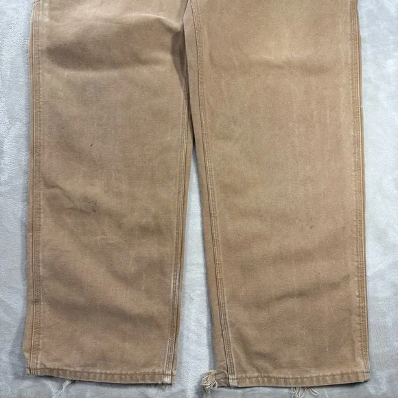 Vintage Carhartt B11 Brn Canvas Carpenter Pants Men's Sz 36x32 USA Made - Picture 3 of 11